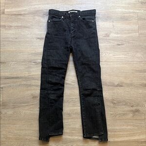 Andersson Bell Women's Black Ankle-Length Cropped Jeans